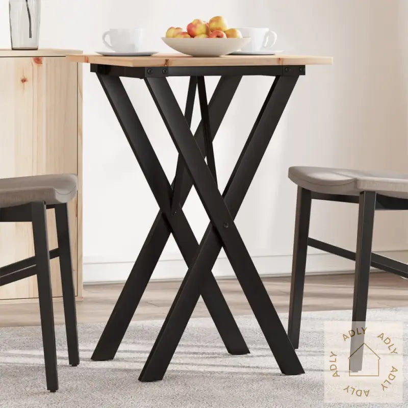 Salongbord X-Ramme 50X50X75 Cm Heltre Furu Og Stål