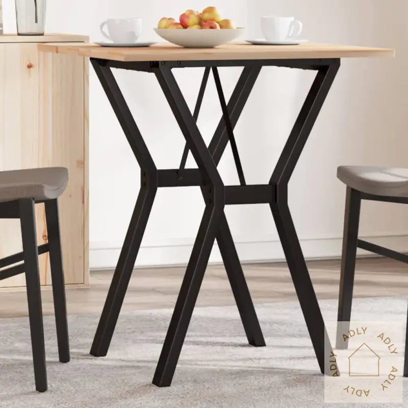 Spisebord Y-Ramme 60X60X75 Cm Heltre Furu Og Stål