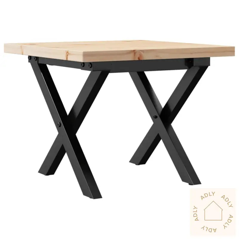 Salongbord X-Ramme 40X40X35,5 Cm Heltre Furu Og Stål