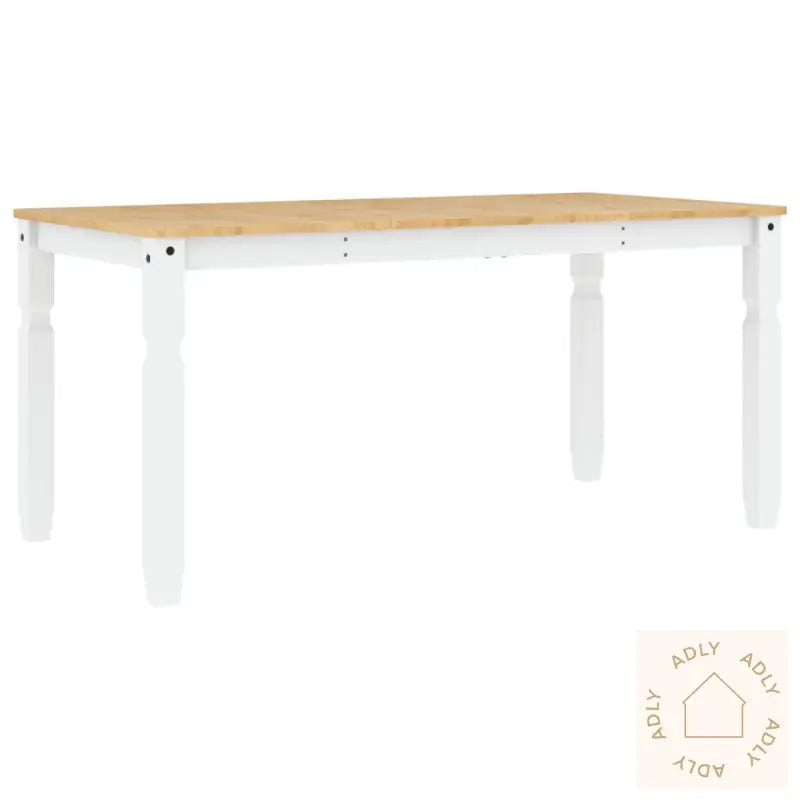 Spisebord Corona Hvit 160X80X75 Cm Heltre Furu