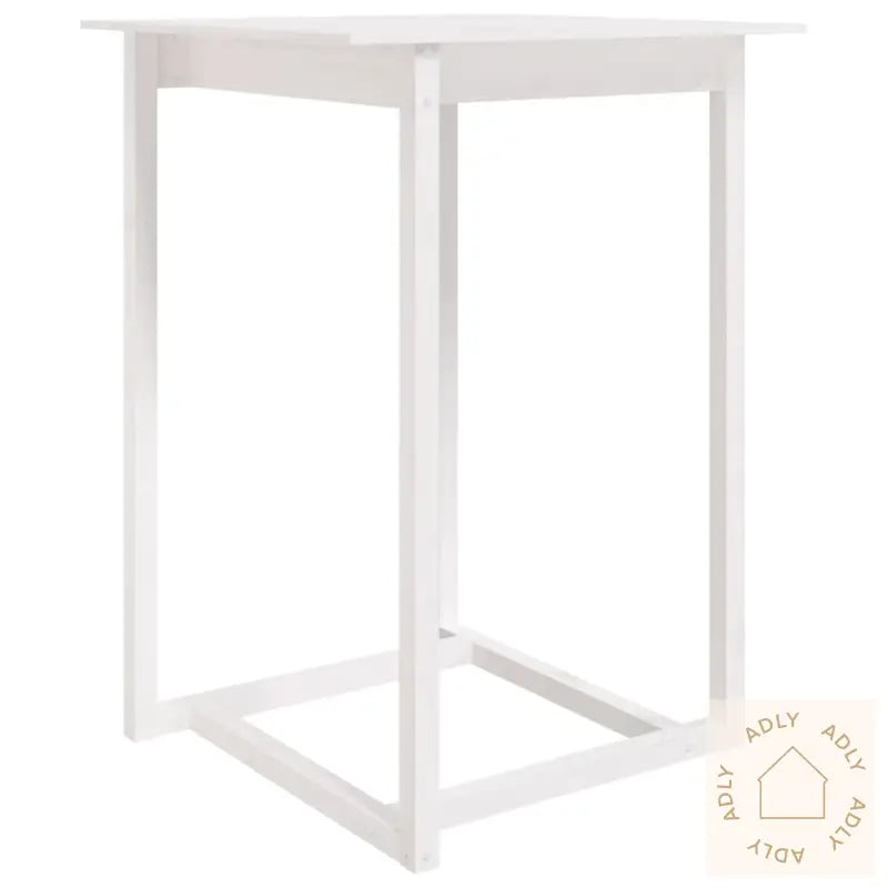 Barbord Hvit 80X80X110 Cm Heltre Furu