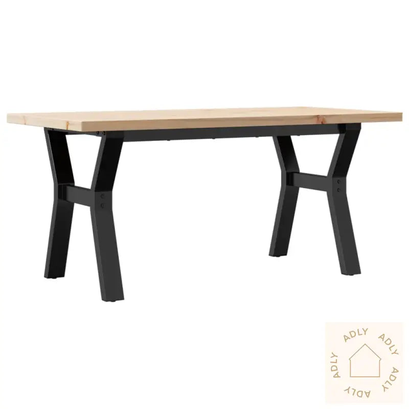 Salongbord Y-Ramme 100X50X45,5 Cm Heltre Furu Og Stål