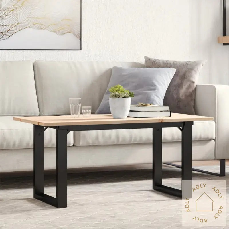 Salongbord O-Ramme 90X40X45 Cm Heltre Furu Og Stål