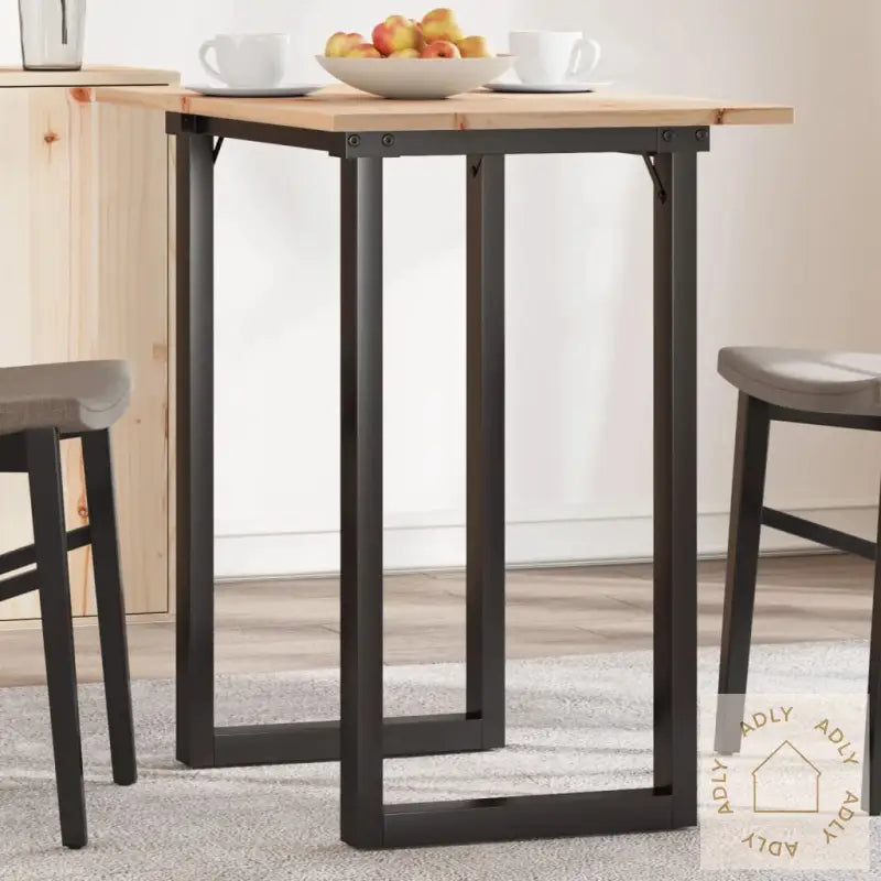 Spisebord O-Ramme 80X50X75,5 Cm Heltre Furu Og Stål