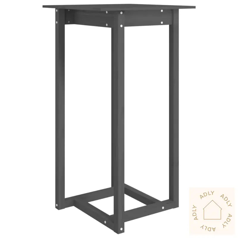 Barbord Grå 60X60X110 Cm Heltre Furu