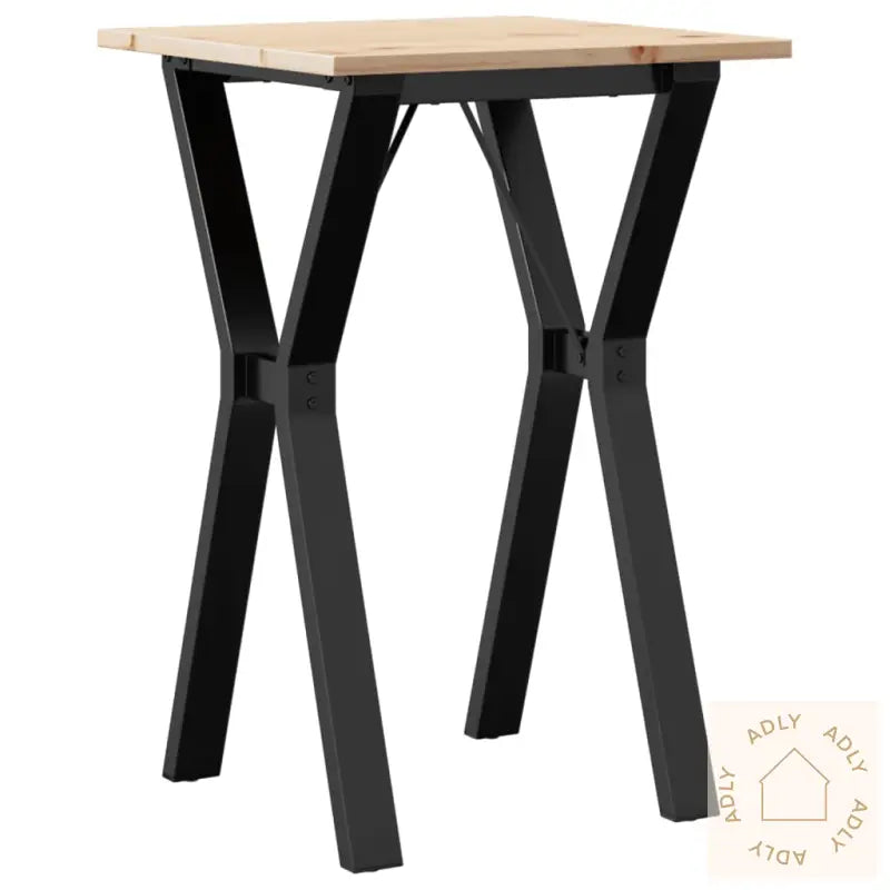 Spisebord Y-Ramme 50X50X75 Cm Heltre Furu Og Stål