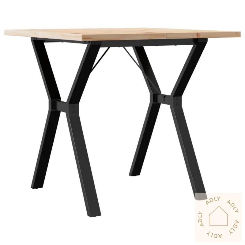 Spisebord Y-Ramme 80X80X75,5 Cm Heltre Furu Og Stål