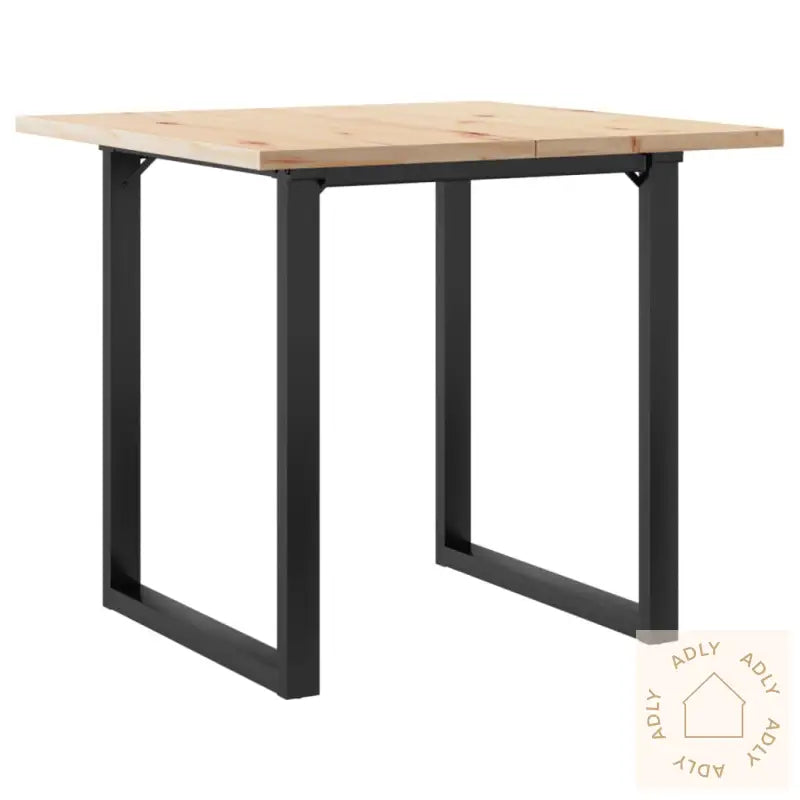 Spisebord O-Ramme 80X80X75,5 Cm Heltre Furu Og Stål