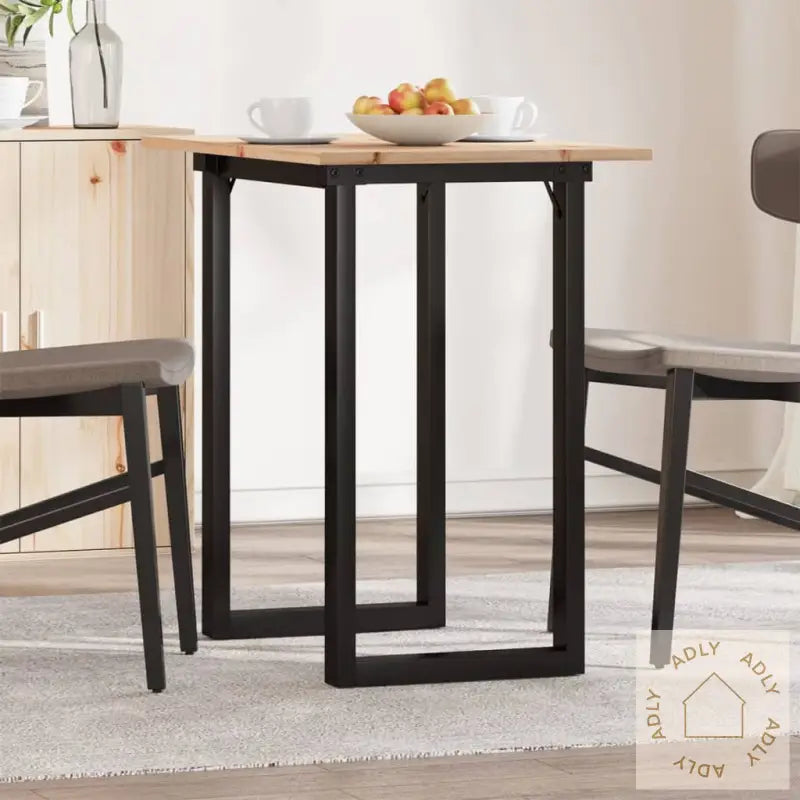 Spisebord O-Ramme 80X50X75 Cm Heltre Furu Og Stål