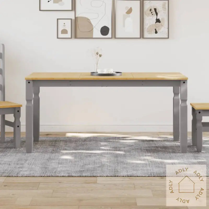 Spisebord Corona Grå 160X80X75 Cm Heltre Furu