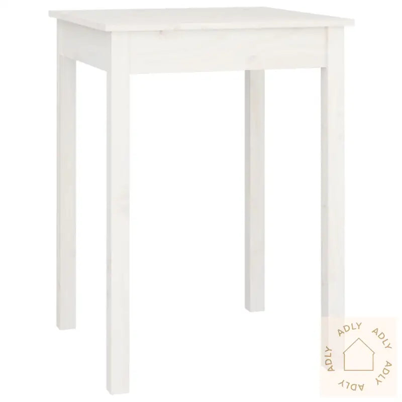 Sidebord Hvit 55X55X75 Cm Heltre Furu