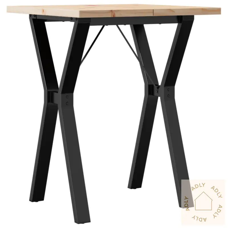 Spisebord Y-Ramme 60X60X75,5 Cm Heltre Furu Og Stål