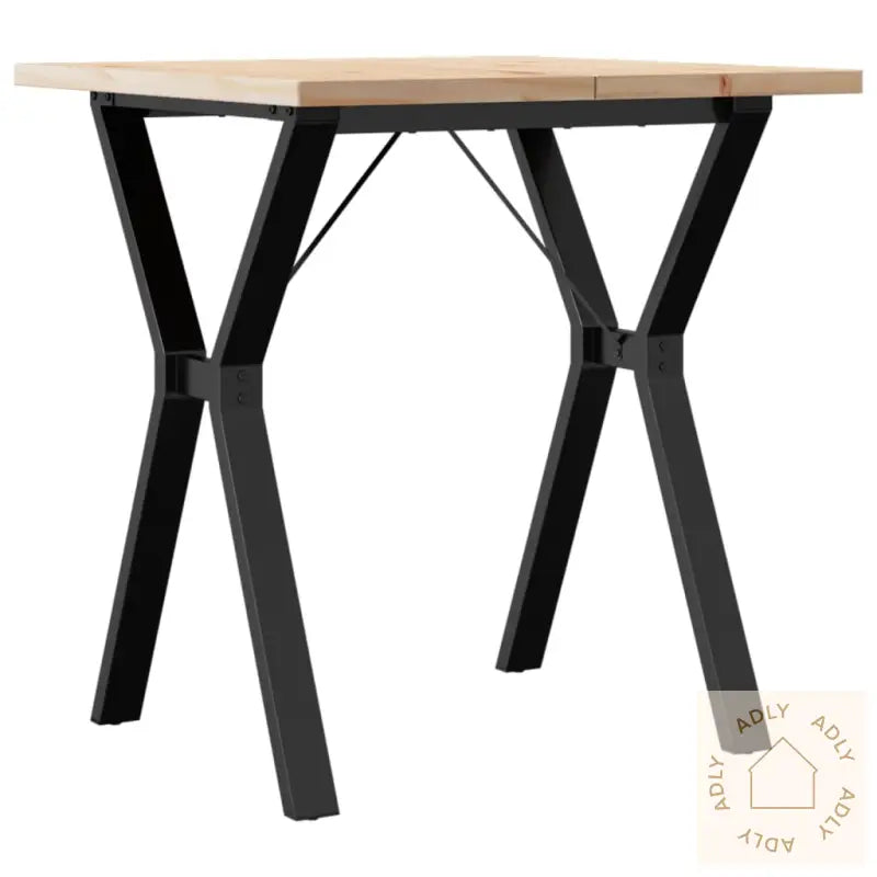 Spisebord Y-Ramme 70X70X75,5 Cm Heltre Furu Og Stål