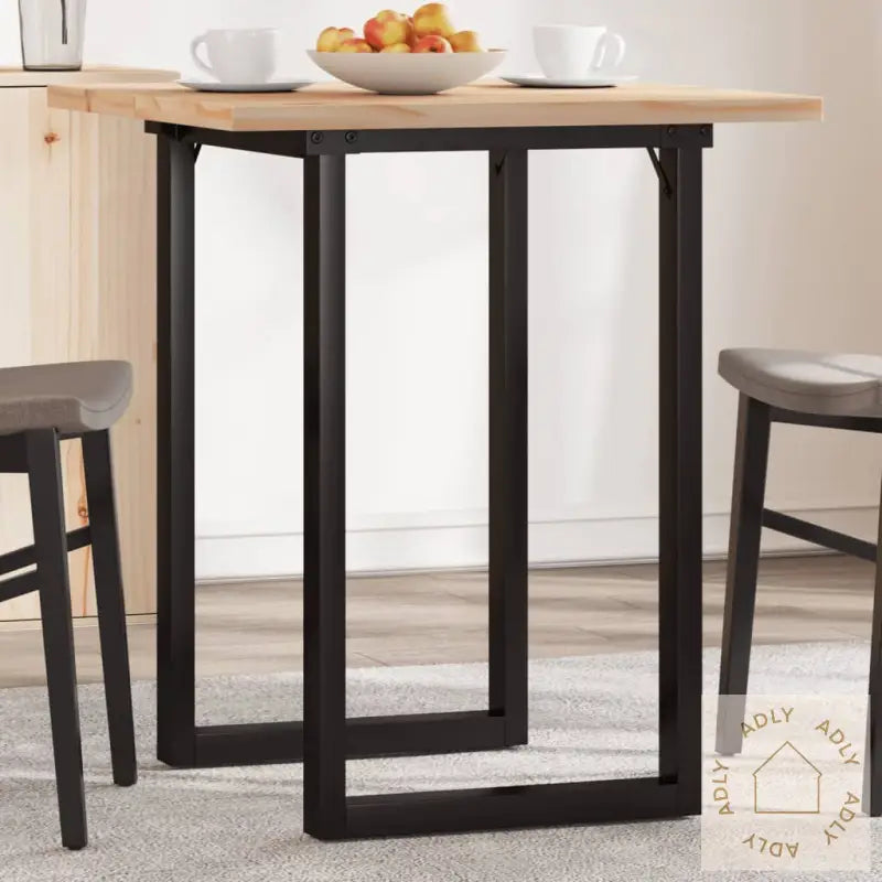 Spisebord O-Ramme 60X60X75,5 Cm Heltre Furu Og Stål