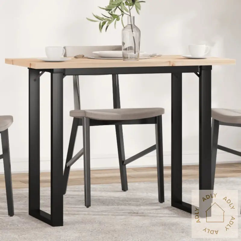 Spisebord O-Ramme 100X50X75,5 Cm Heltre Furu Og Stål