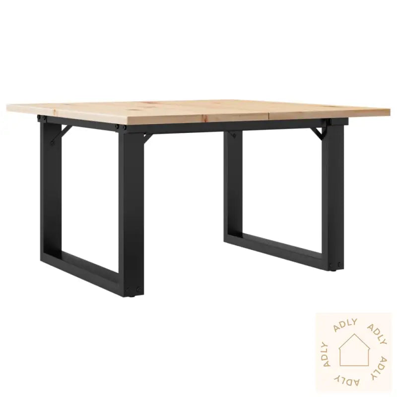 Salongbord O-Ramme 60X60X40 Cm Heltre Furu Og Stål