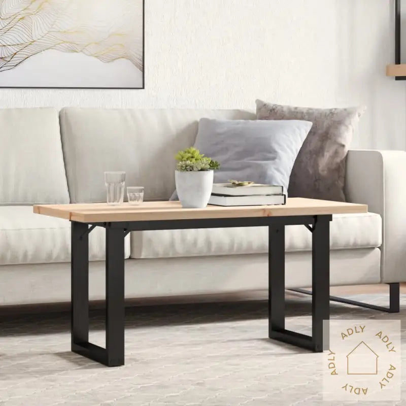 Salongbord O-Ramme 90X40X45,5 Cm Heltre Furu Og Stål