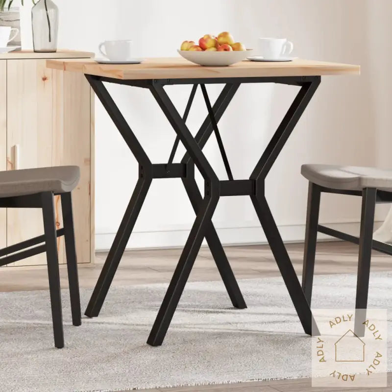 Spisebord Y-Ramme 70X70X75,5 Cm Heltre Furu Og Stål