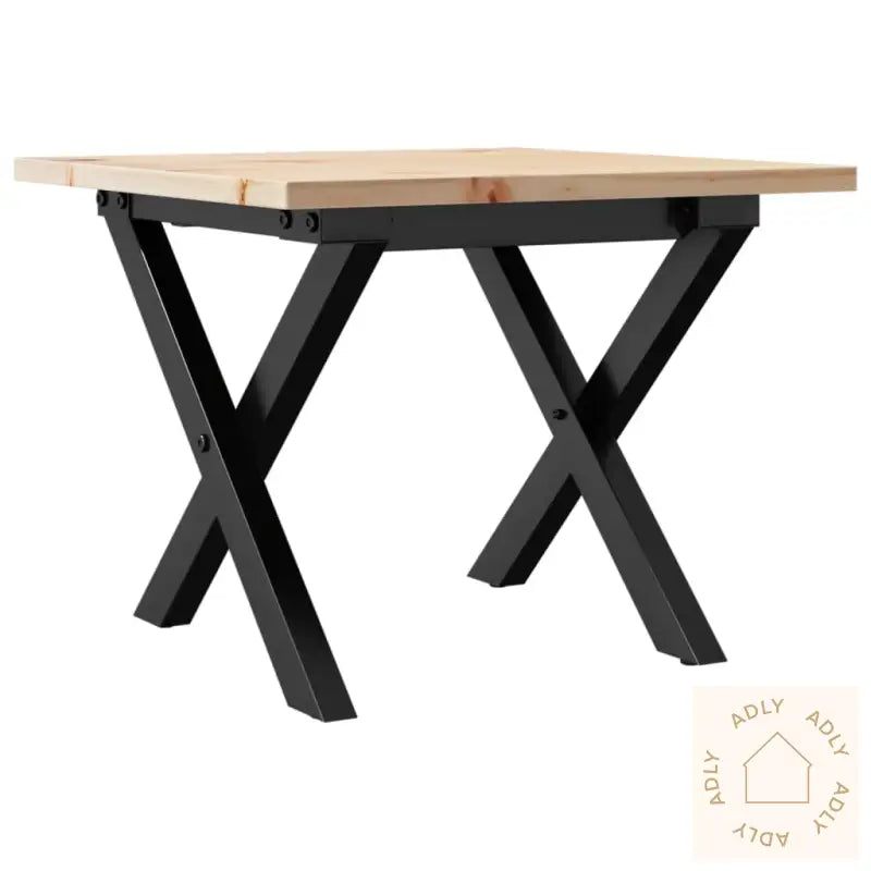 Salongbord X-Ramme 40X40X35 Cm Heltre Furu Og Stål