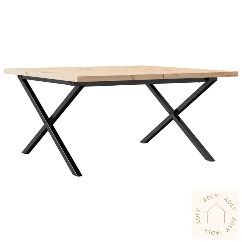 Salongbord X-Ramme 90X90X45,5 Cm Heltre Furu Og Stål