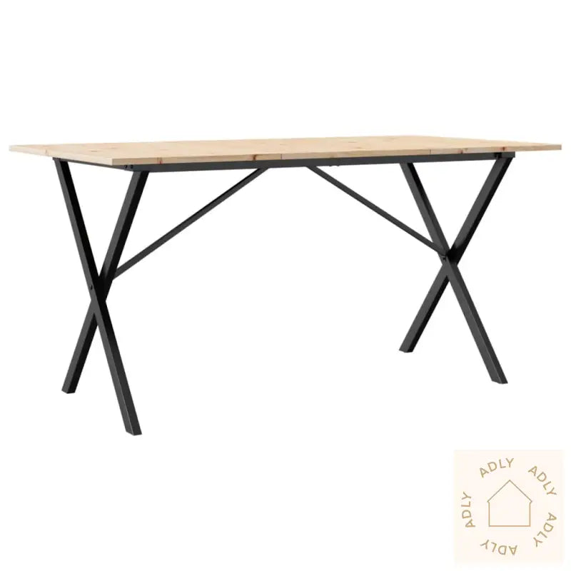 Salongbord X-Ramme 140X80X75 Cm Heltre Furu Og Stål