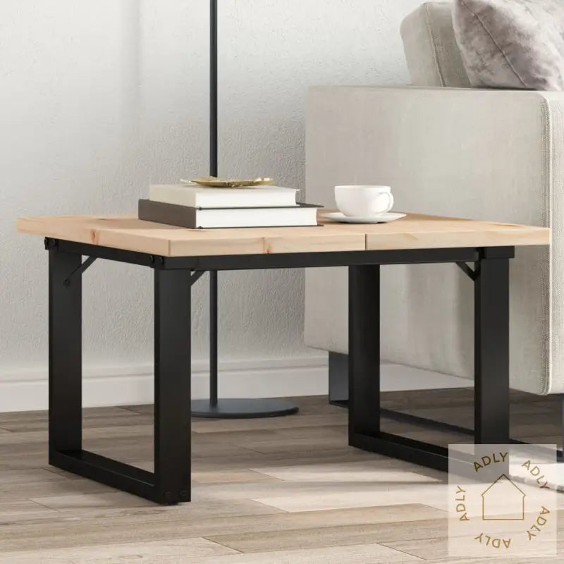 Salongbord O-Ramme 60X60X40,5 Cm Heltre Furu Og Stål