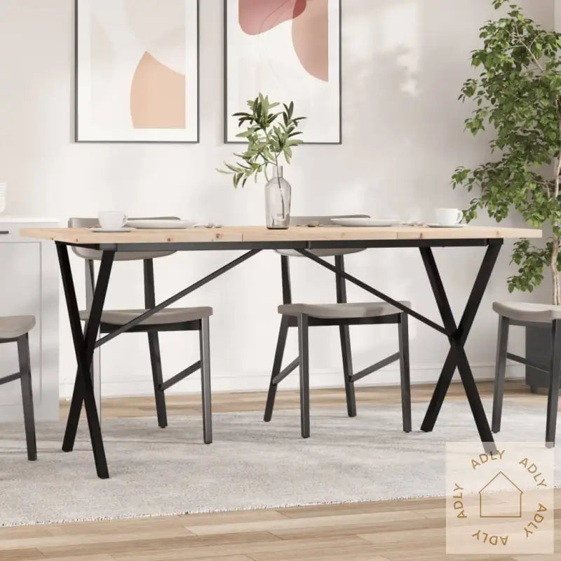 Spisebord X-Ramme 160X80X75,5 Cm Heltre Furu Og Stål