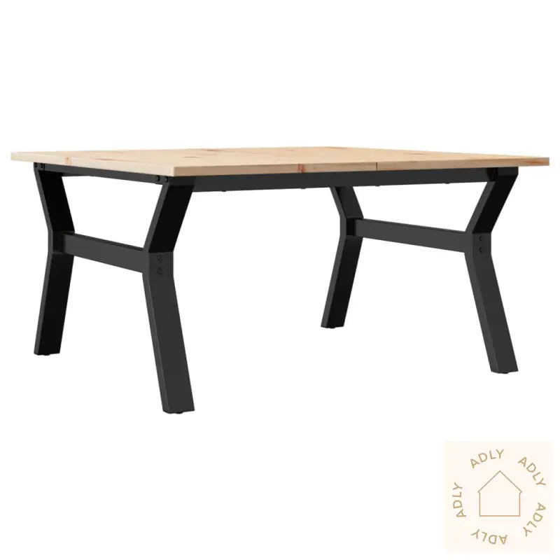 Salongbord Y-Ramme 80X80X45 Cm Heltre Furu Og Stål