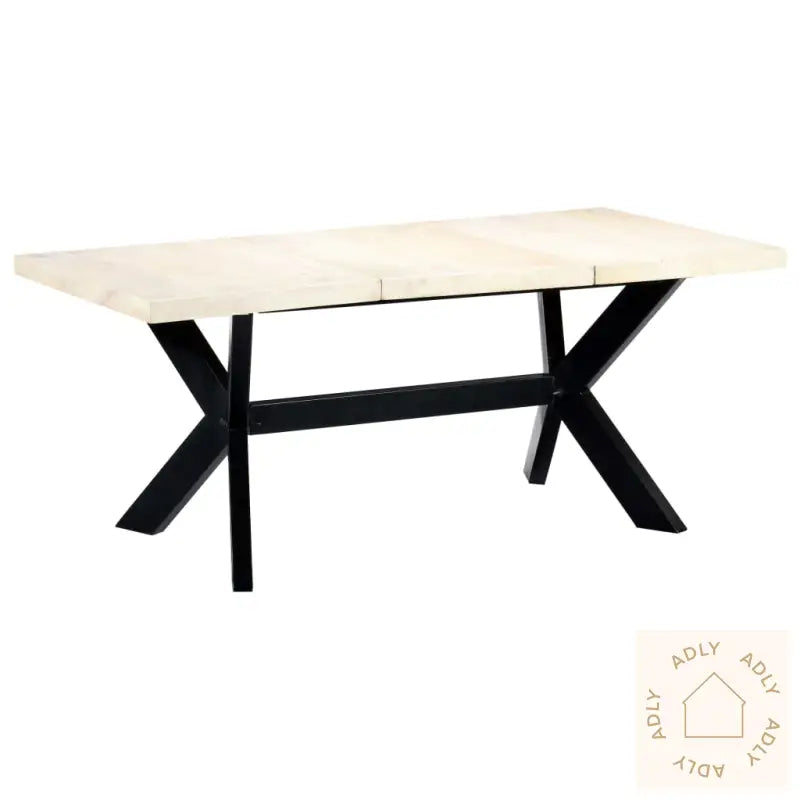 Spisebord Hvit 180X90X75 Cm Heltre Mango