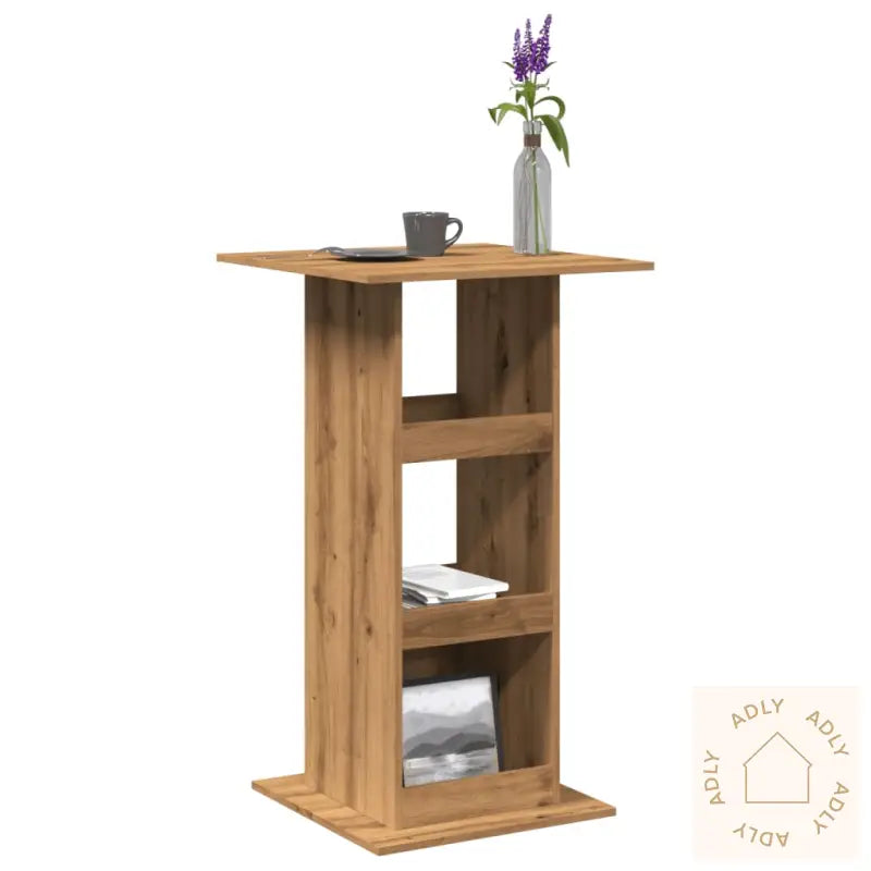 Barbord Med Oppbevaring Artisan Eik 60X60X102 Cm Konstruert Tre