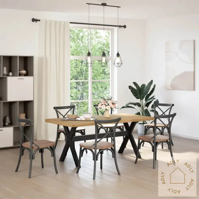 Spisebord Noain X-Formede Ben 180X90X75 Cm Heltre Furu