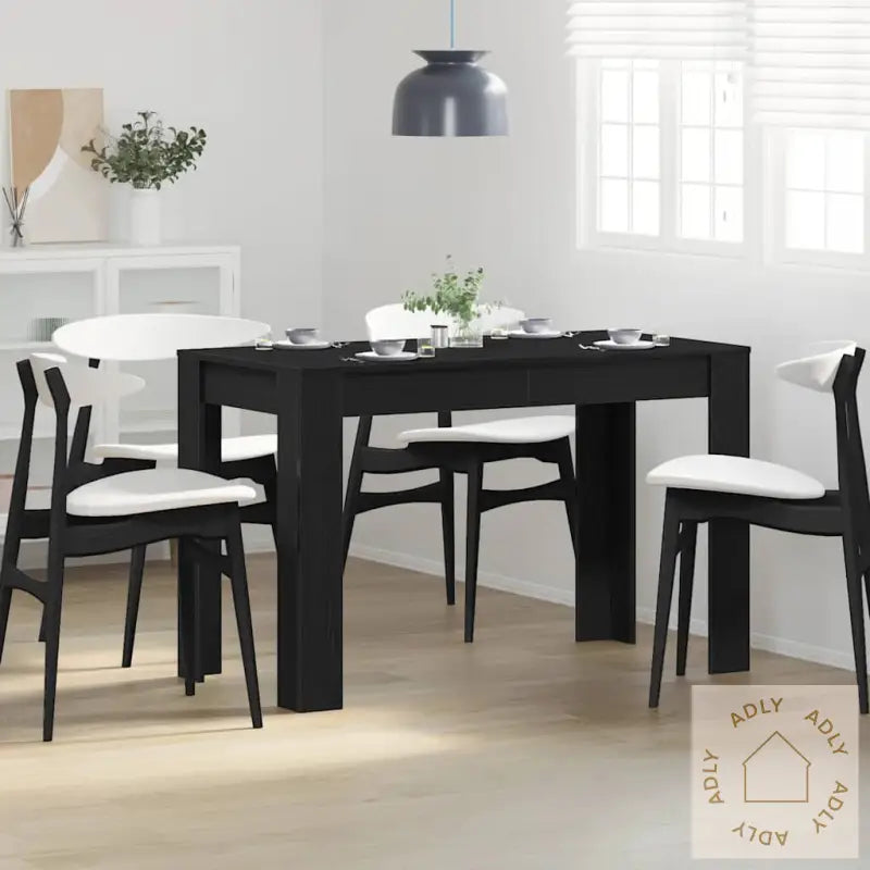 Spisebord Svart Eik 120X60X76 Cm Konstruert Tre