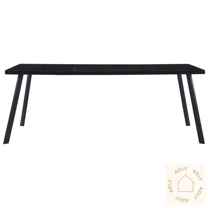 Spisebord Svart 200X100X75 Cm Herdet Glass