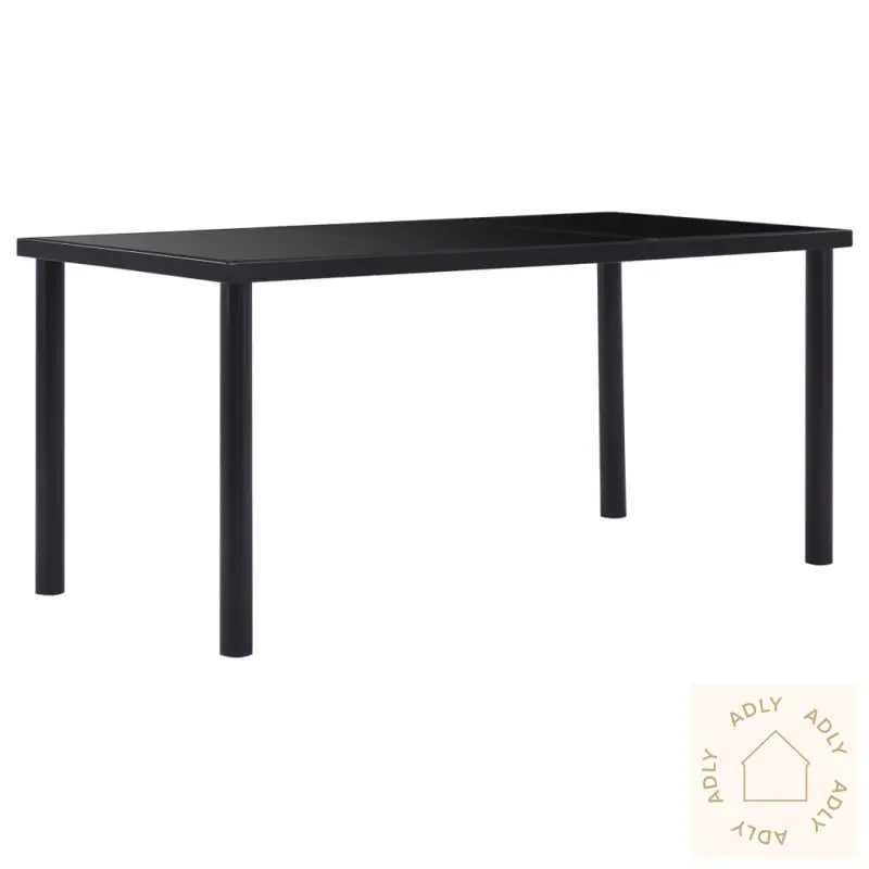 Spisebord Svart 160X80X75 Cm Herdet Glass
