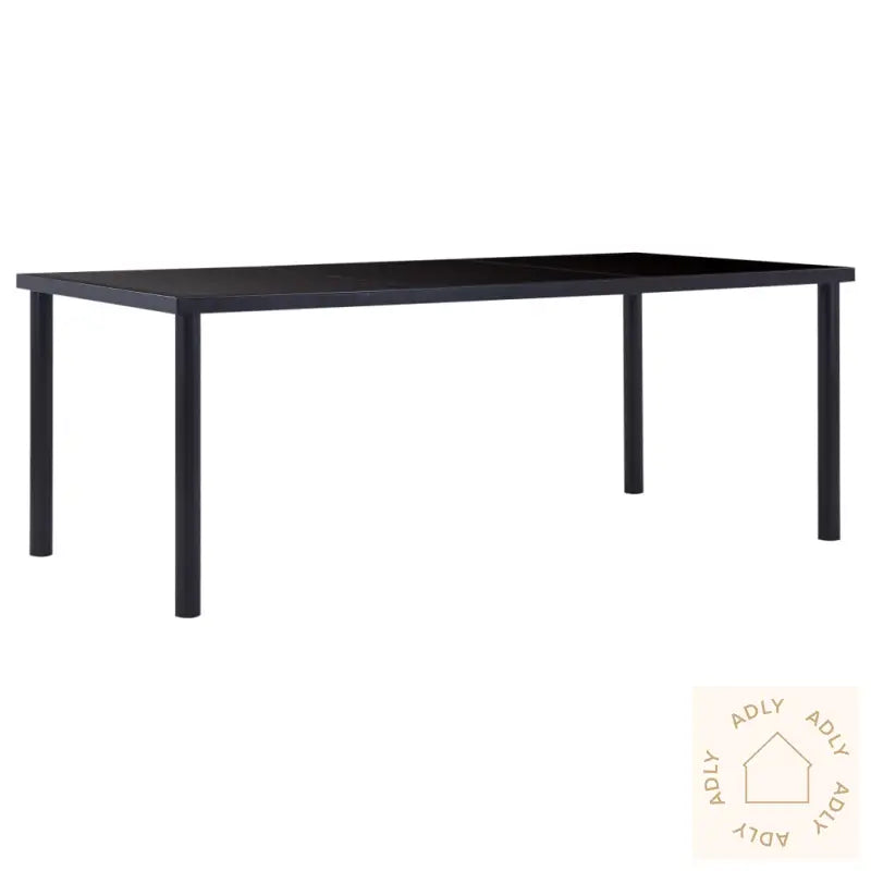 Spisebord Svart 200X100X75 Cm Herdet Glass