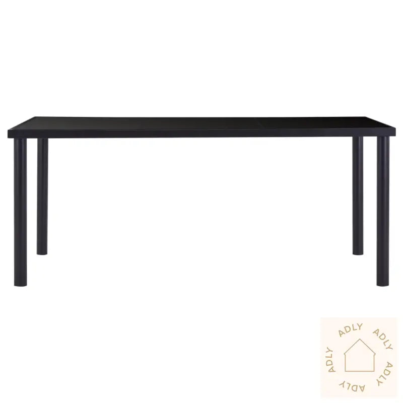Spisebord Svart 180X90X75 Cm Herdet Glass
