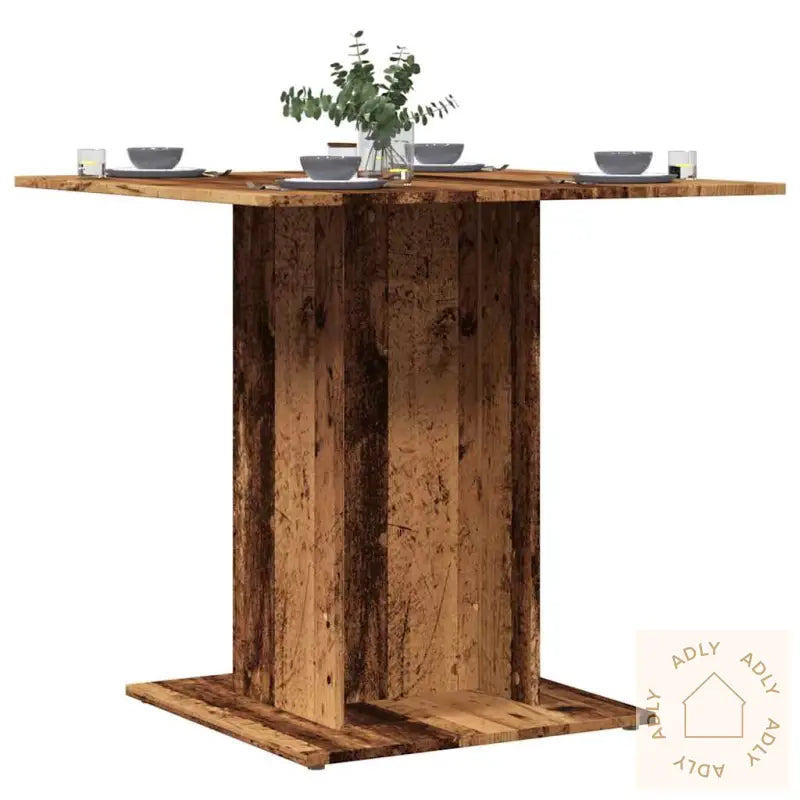 Spisebord Gammelt Tre 80X80X75 Cm Konstruert Tre