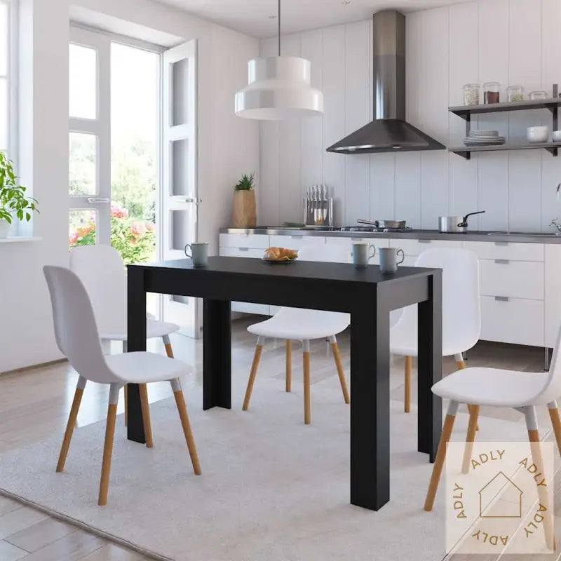 Spisebord Svart 120X60X76 Cm Konstruert Tre