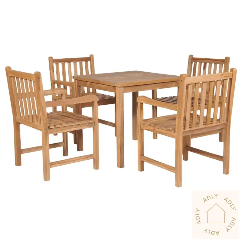 Hagemøbelsett 5 Deler Heltre Teak