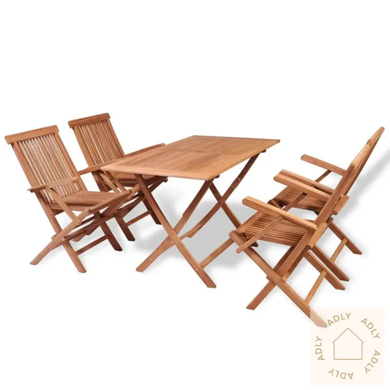 Utendørs Spisestue 5 Deler Heltre Teak