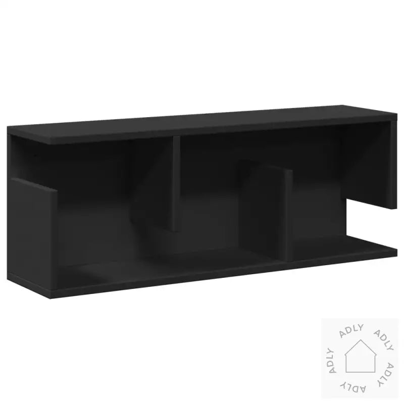Veggskap 80X20X30 Cm Svart Konstruert Tre