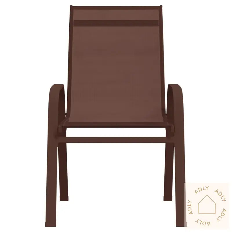 Stablebare Hagestoler 2 Stk Brun Textilene-Stoff