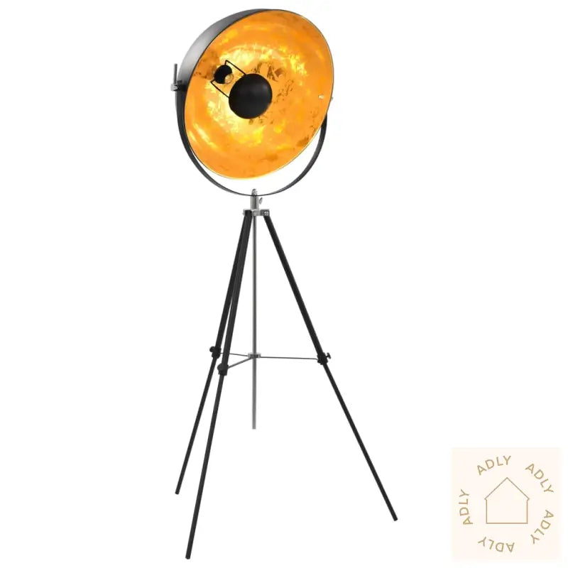 Stående Lampe E27 Svart Og Gull 51 Cm