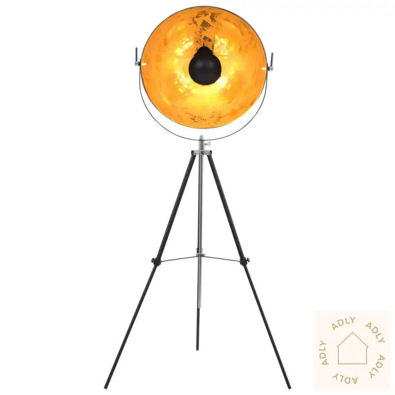 Stående Lampe E27 Svart Og Gull 51 Cm