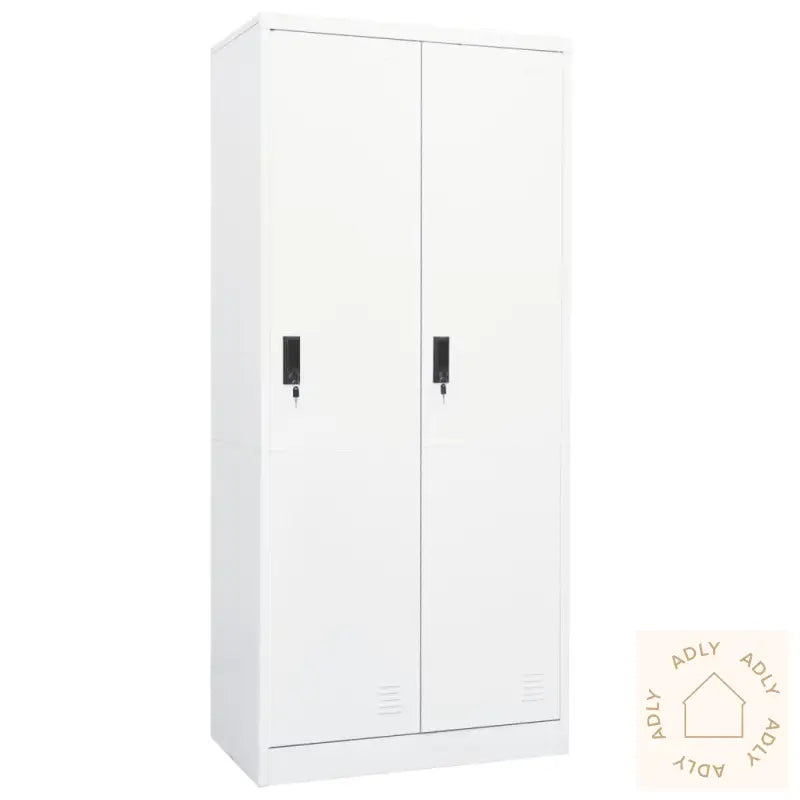 Garderobe Hvit 80X50X180 Cm Stål