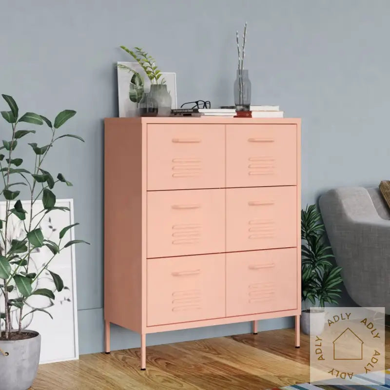 Kommode Rosa 80X35X101,5 Cm Stål