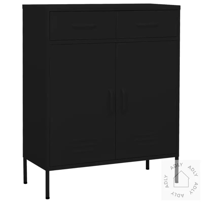 Oppbevaringsskap Svart 80X35X101,5 Cm Stål