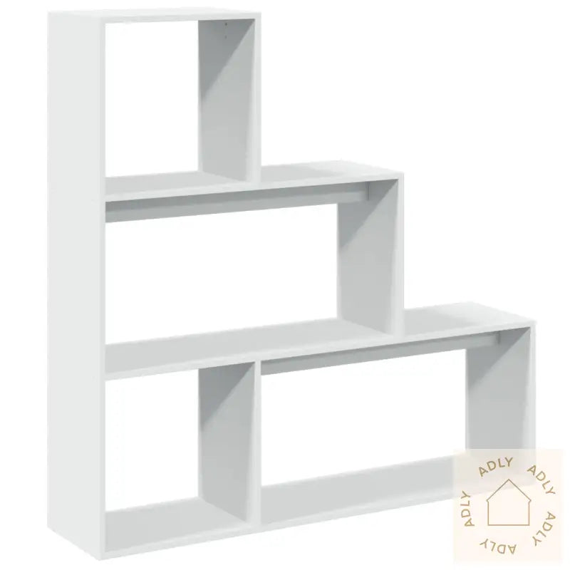 Romdeler Bokhylle 3 Etasjer Hvit 123X29X123 Cm Konstruert Tre