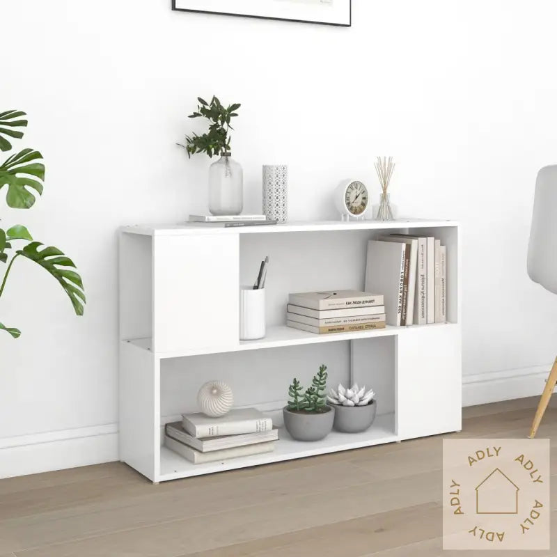 Bokhylle Hvit 100X24X63 Cm Konstruert Tre