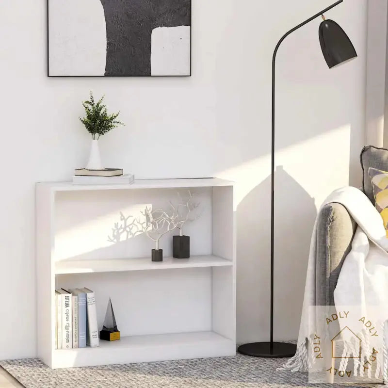 Bokhylle Hvit 80X24X75 Cm Konstruert Tre